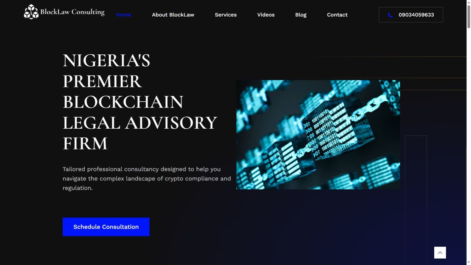 BlockLaw Consulting website screenshot