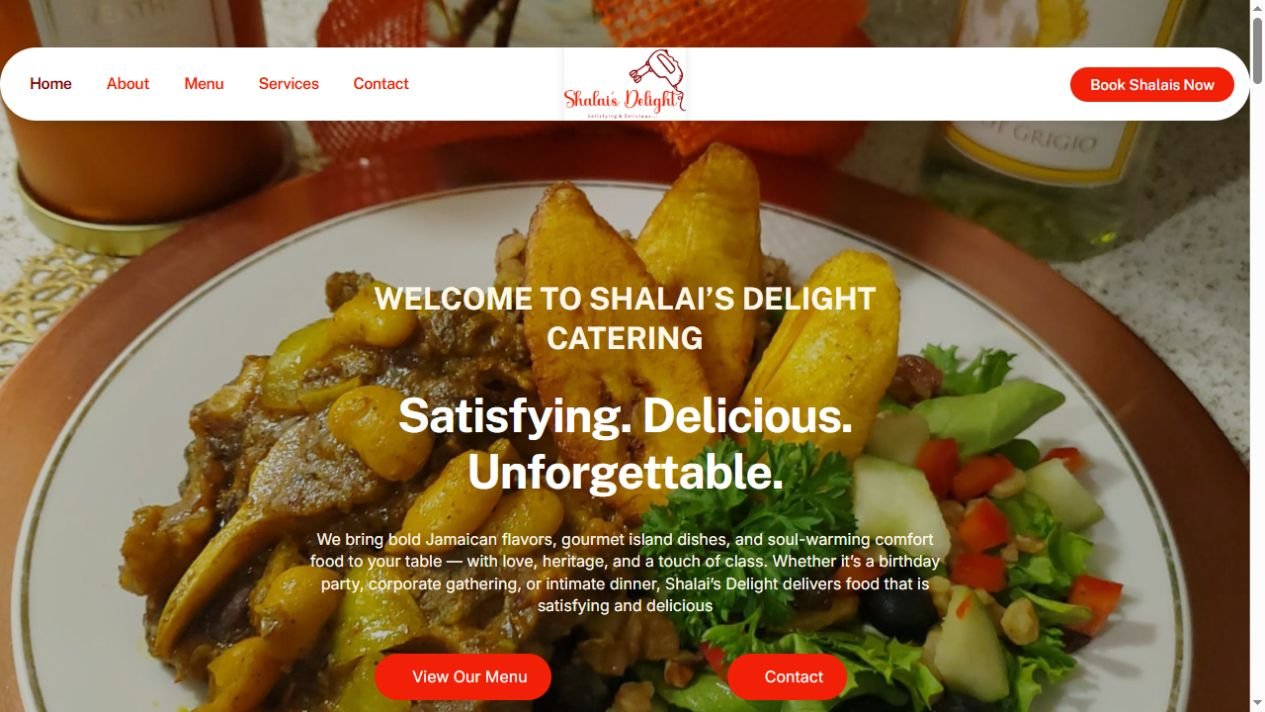 Shalai’s Delight website screenshot