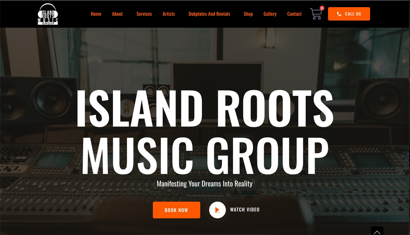 Preze digital design portfolio, island roots music group